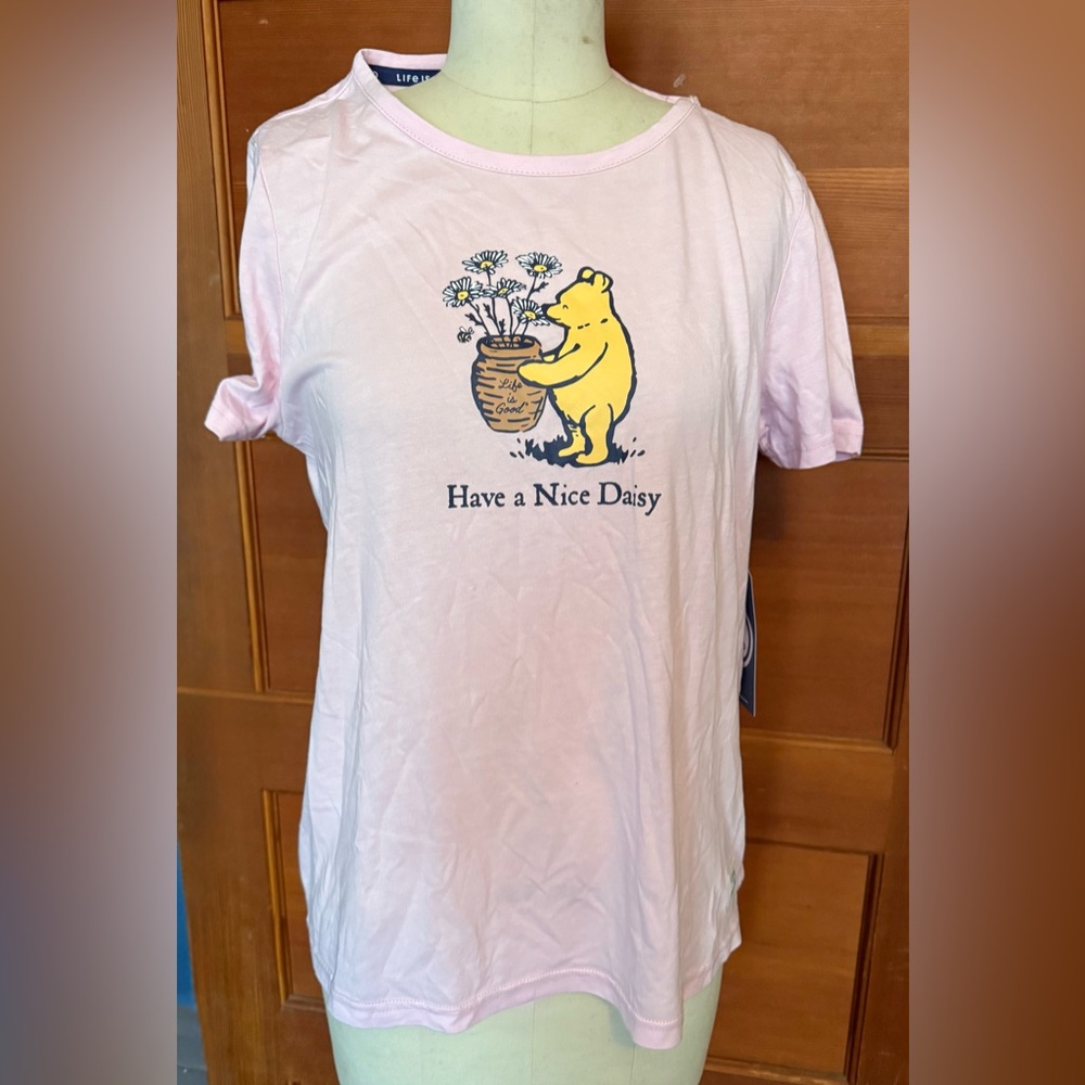 Life Is Good Pink Cotton Blend Shirt